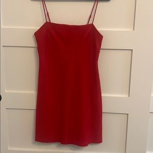 Red spaghetti strap dress from Urban Outfitters